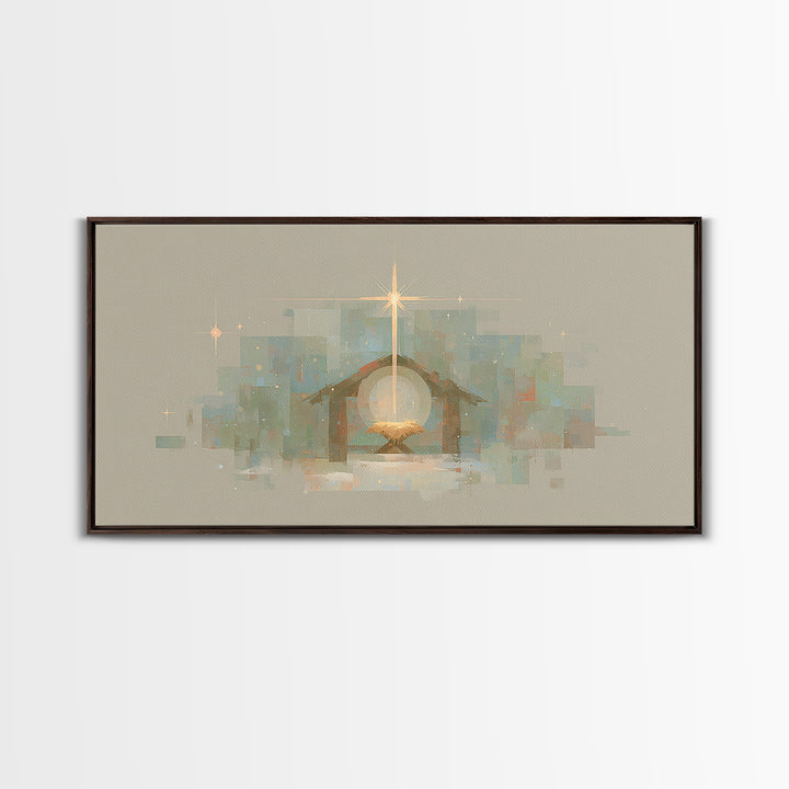 Holy Night Star – Framed Canvas Print, Christian Christmas Art, Christian Art, Christmas Art Work, Christian Wall Art, Jesus Christmas Art