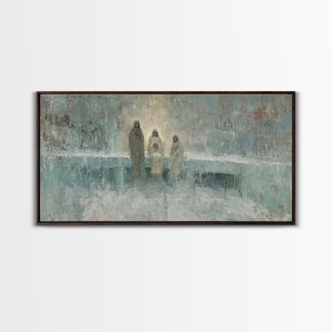 Family Of Light, Framed Canvas Print, Christian Art Canvas, Christian Art, Christian Christmas Art, Christmas Art, Christian Wall Art