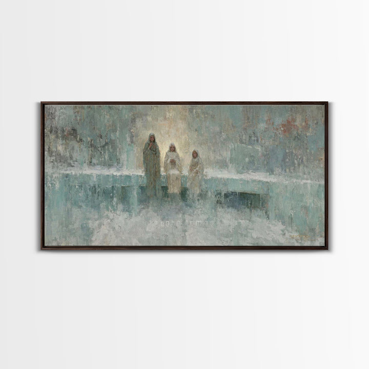 Family Of Light, Framed Canvas Print, Christian Art Canvas, Christian Art, Christian Christmas Art, Christmas Art, Christian Wall Art