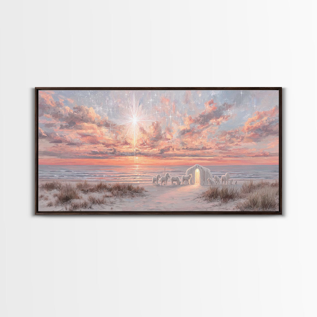 Star of Dawn – Framed Canvas Print – Christian Wall Art – Christmas Art Prints – Christian Christmas Art – Christian Art Canvas – Christian