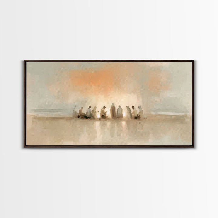 Silent Nativity – Framed Canvas Print – Christian Art Print – Christian Wall Art – Christian Art Canvas – Jesus Painting – Christmas Art Wo