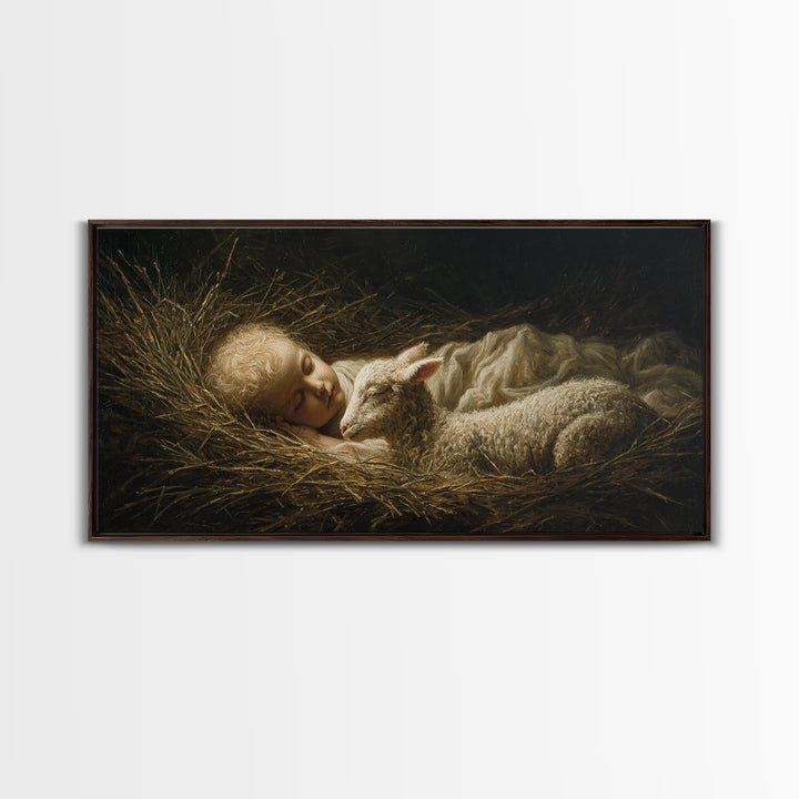 Light of Mercy – Framed Canvas Print – Christian Art Canvas – Jesus Painting – Christian Wall Art – Christian Christmas Art – Modern Christ