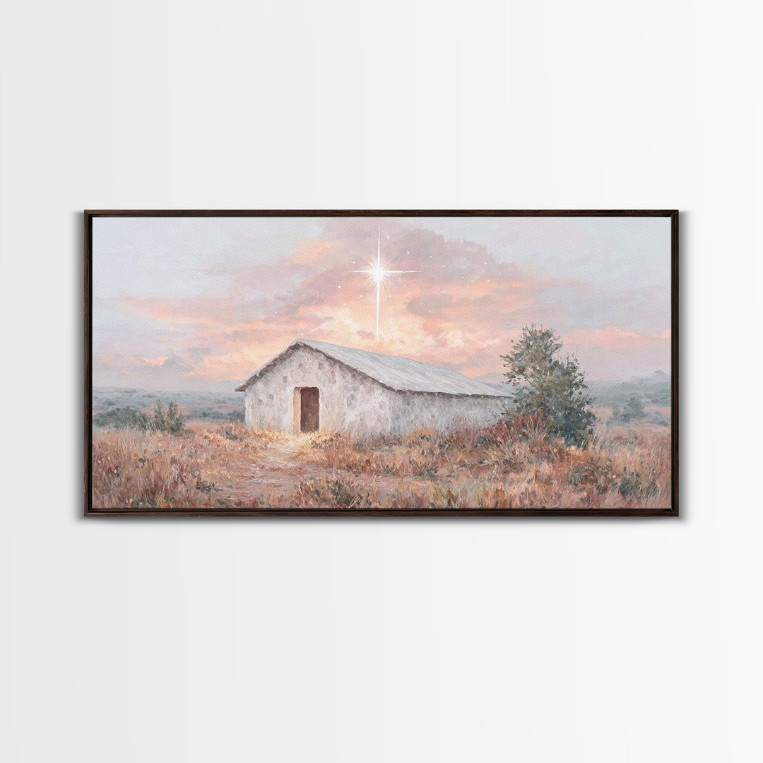 Guiding Star – Framed Canvas Print – Christian Art Canvas – Christian Christmas Art – Christian Wall Art – Christmas Art Prints – Jesus Art