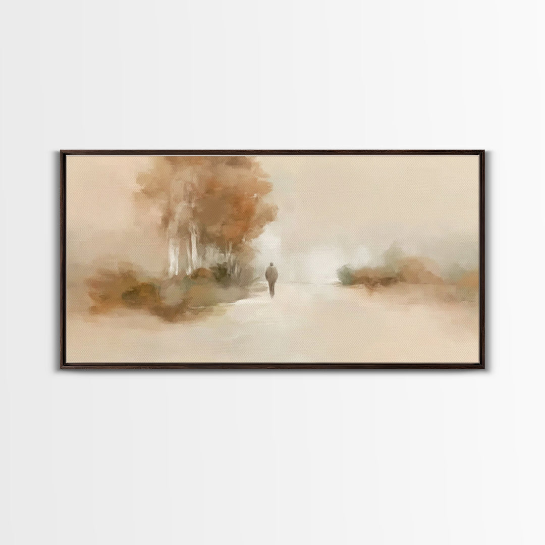 Autumn Journey – Framed Canvas Print – Christian Wall Art – Jesus Painting – Christian Art Canvas – Christian Art Print – Christian Gift Id