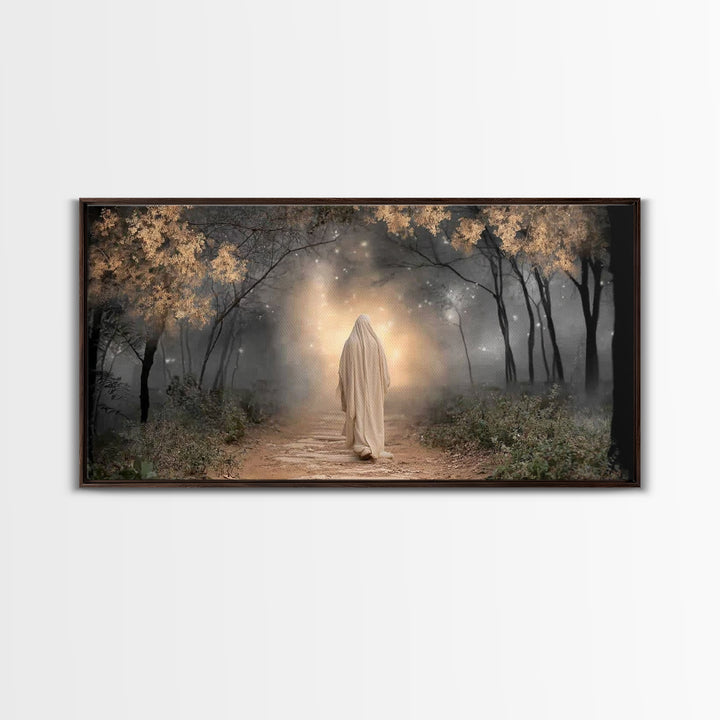 Sacred Pathway – Framed Canvas Print – Jesus Painting – Christian Art Canvas – Christian Wall Art – Modern Christian Art – Christian Art Pr