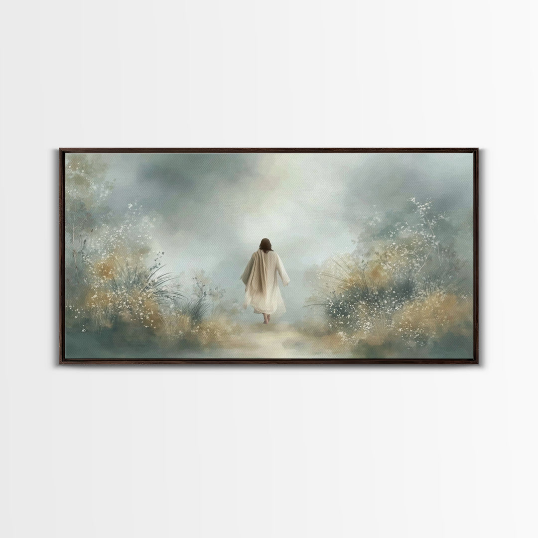 Heavenly Ascent – Framed Canvas Print – Christian Art – Christian Wall Art – Jesus Painting – Christian Art Canvas – Subtle Christian Art