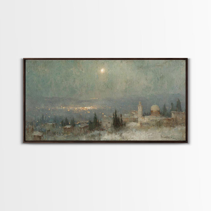 Silent Night Sky | Framed Canvas Print | Christian Art | Christmas Canvas Wall Art | Christian Christmas Art | Subtle Christian Art | Chris