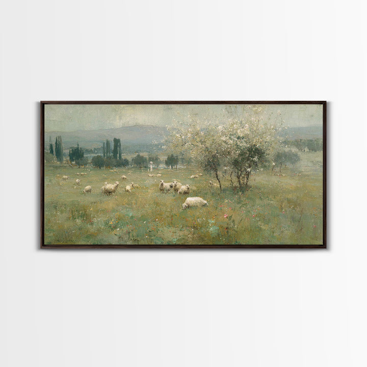 White Blossom Mercy | Framed Canvas Print | Christian Wall Art | Christian Art Canvas | Jesus Painting | Christmas Art