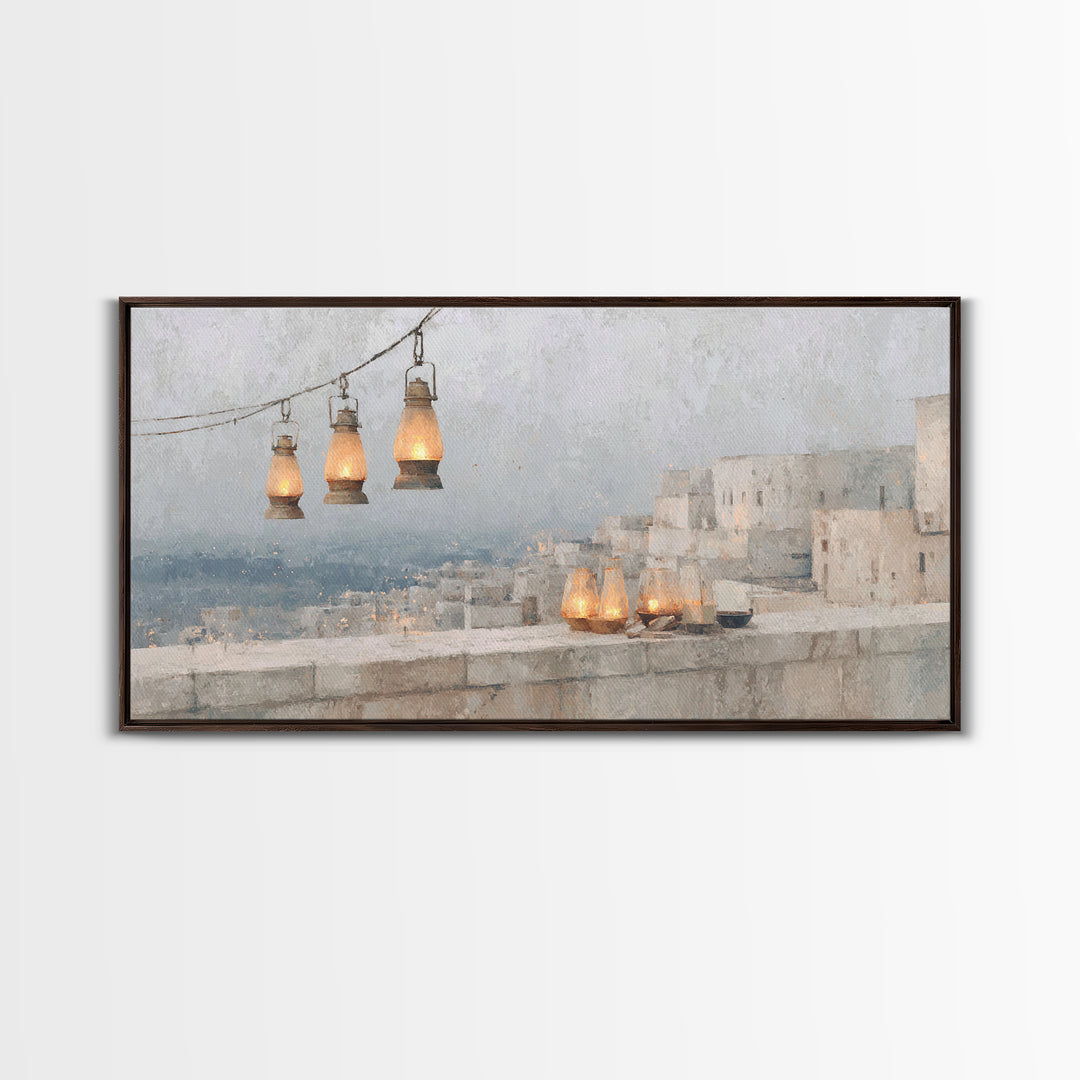 Lantern Grace – Framed Canvas Print – Christian Wall Art – Christian Art Canvas – Christian Christmas Art – Christian Decorations – Christi