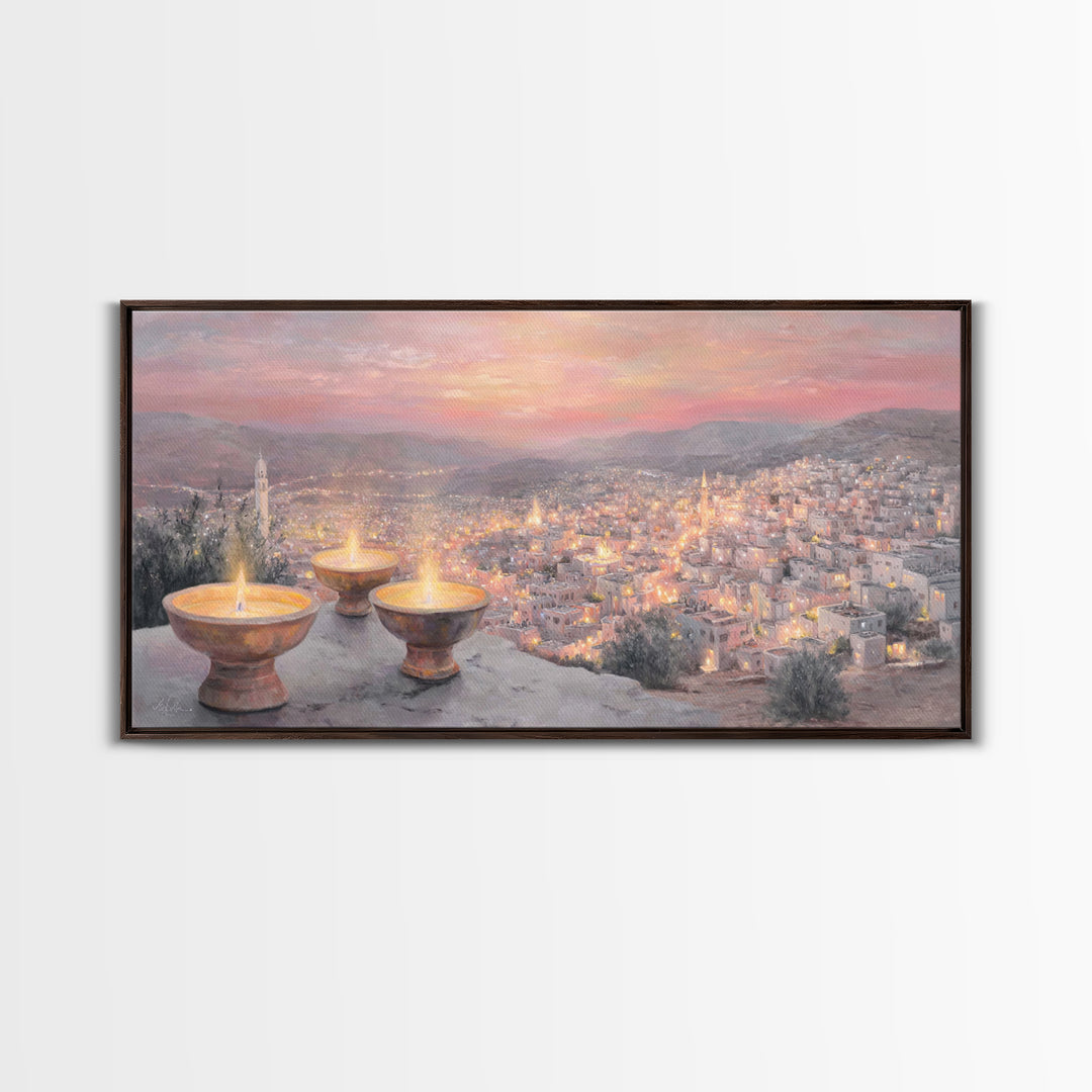 Starry Dwelling – Framed Canvas Print – Christian Wall Art – Christian Art Canvas – Christian Christmas Art – Christian Gift – Jesus Wall A