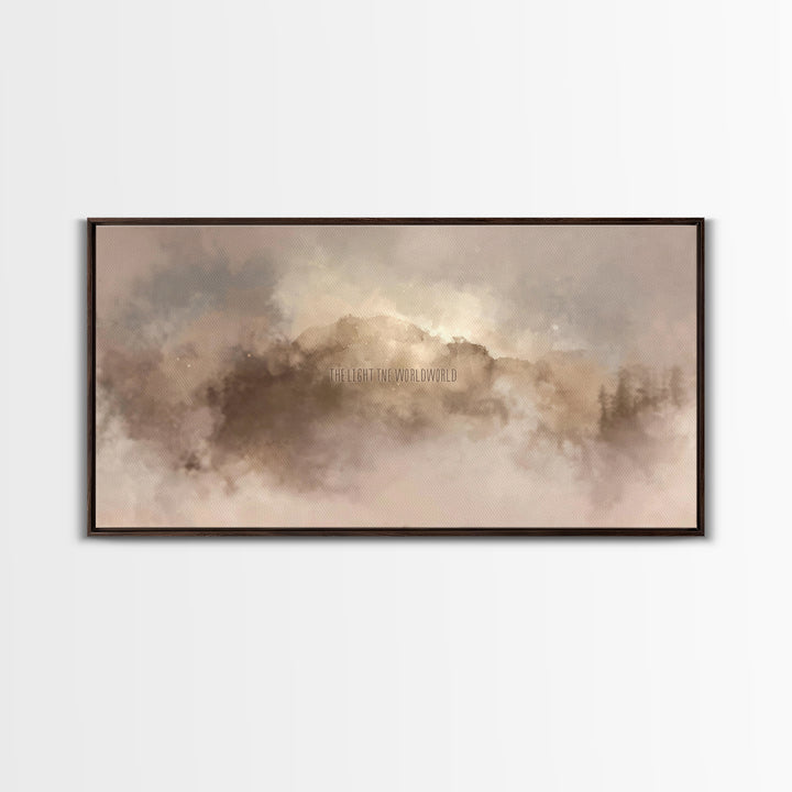 Dawn Of Glory | Framed Canvas Print | Christian Wall Art | Christian Art Print | Christmas Art | Moody Christian Art | Christian Christmas