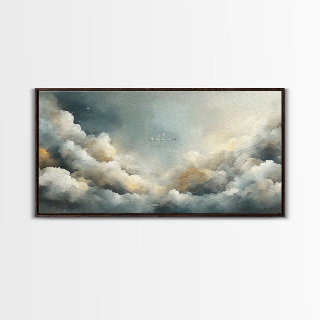 Clouds Of Glory – Framed Canvas Print – Christian Wall Art – Christian Christmas Art – Christian Art Canvas – Christian Art Print – Christi
