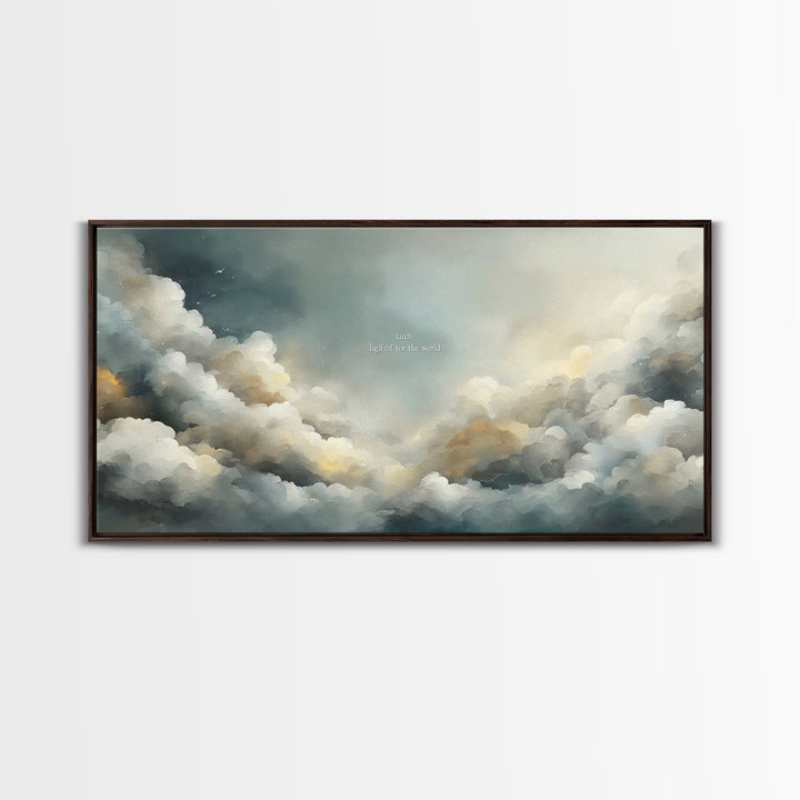 Clouds Of Glory – Framed Canvas Print – Christian Wall Art – Christian Christmas Art – Christian Art Canvas – Christian Art Print – Christi