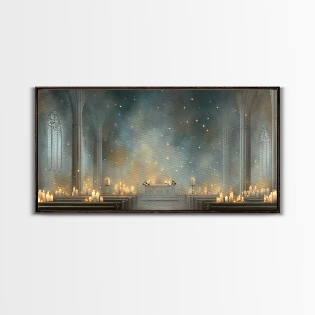 Sanctuary Light, Framed Canvas Print, Christian Wall Art, Christian Art Canvas, Christian Christmas Decor, Christian Gift Ideas, Christian