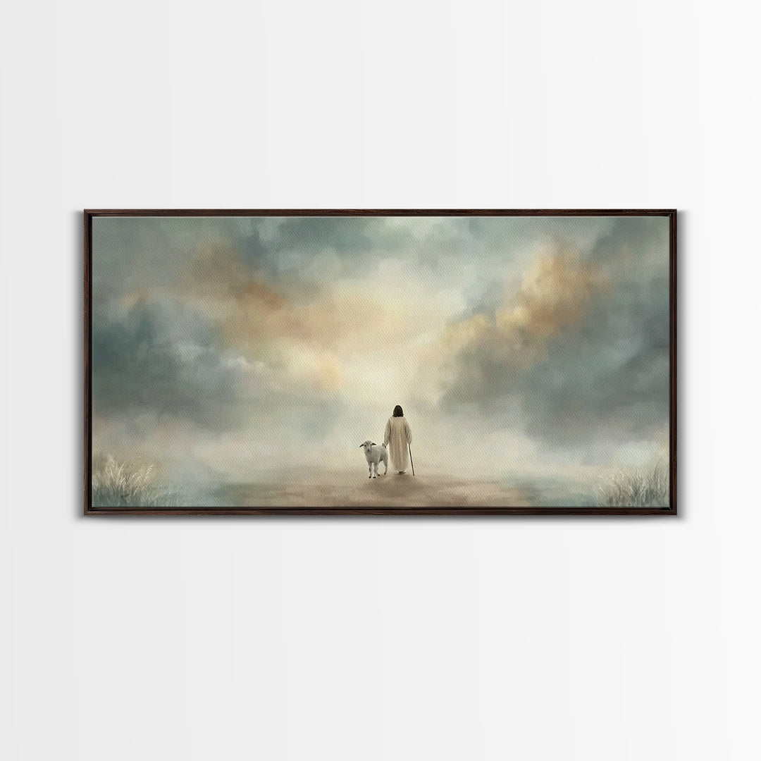 Heavenly Path – Framed Canvas Print – Christian Art Canvas – Christian Wall Art – Modern Christian Art – Jesus Painting – Christian Decor