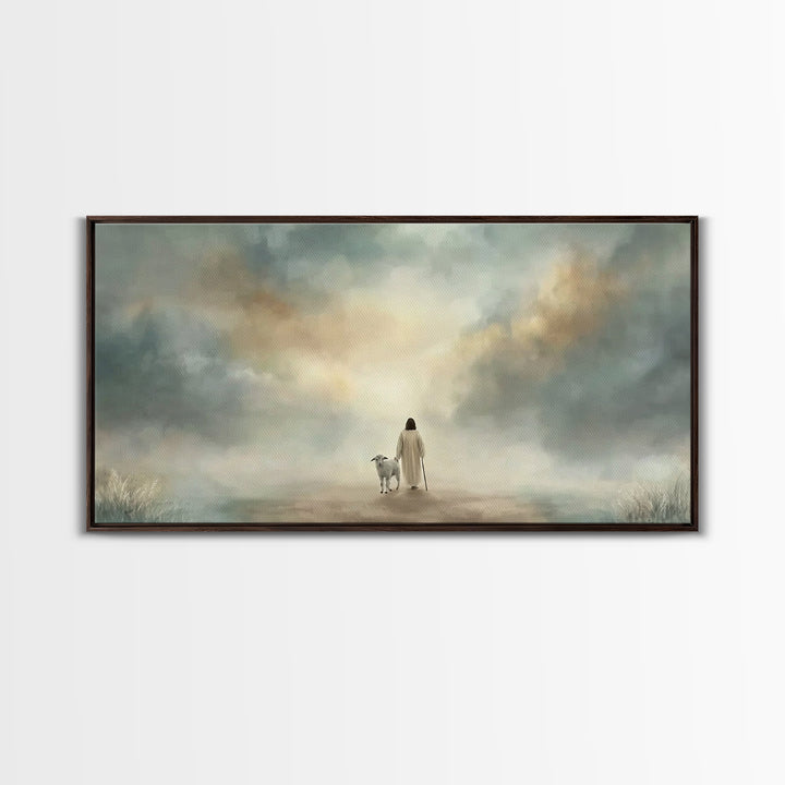 Heavenly Path – Framed Canvas Print – Christian Art Canvas – Christian Wall Art – Modern Christian Art – Jesus Painting – Christian Decor