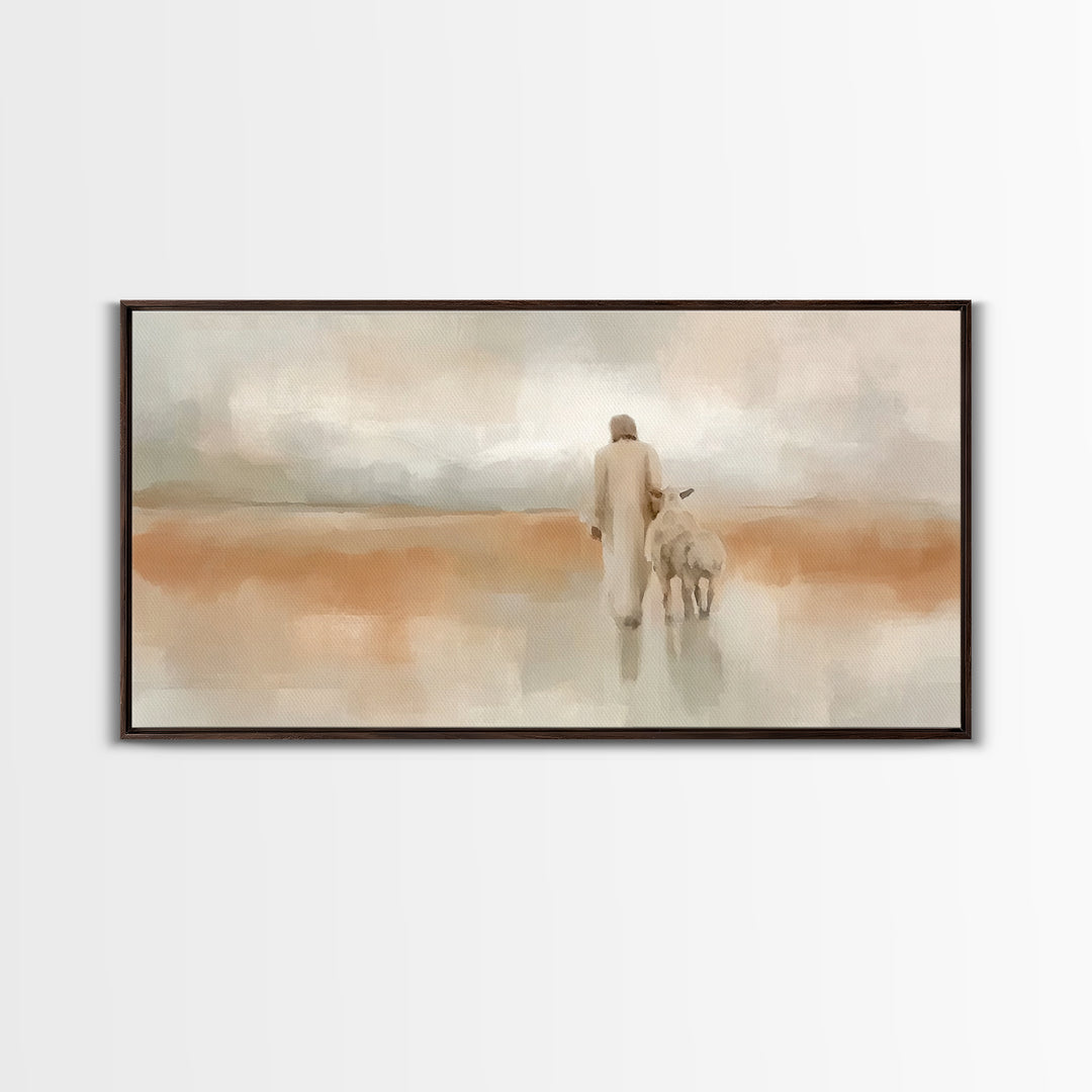 Path Of Mercy | Framed Canvas Print | Christian Art Canvas | Jesus Painting | Modern Christian Art | Christmas Wall Art