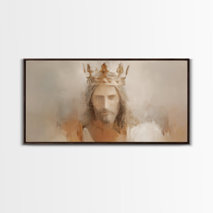 Crown Of Glory | Framed Canvas Print | Christian Art Canvas | Jesus Painting | Modern Christian Art | Christian Wall Art | Christian Art Pr