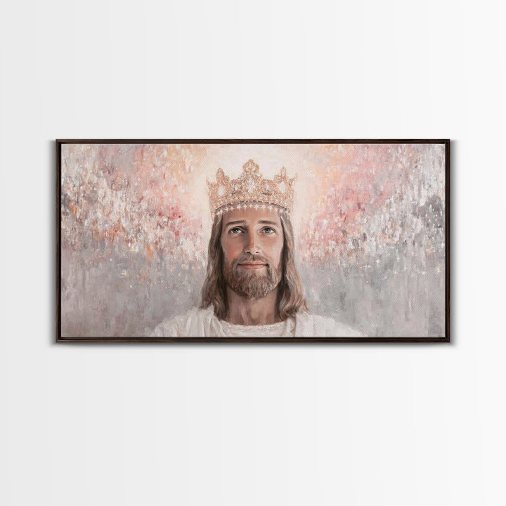 Heavenly Majesty, Framed Canvas Print, Christian Wall Art, Jesus Painting, Christian Art Canvas, Modern Christian Art, Christmas Art Work