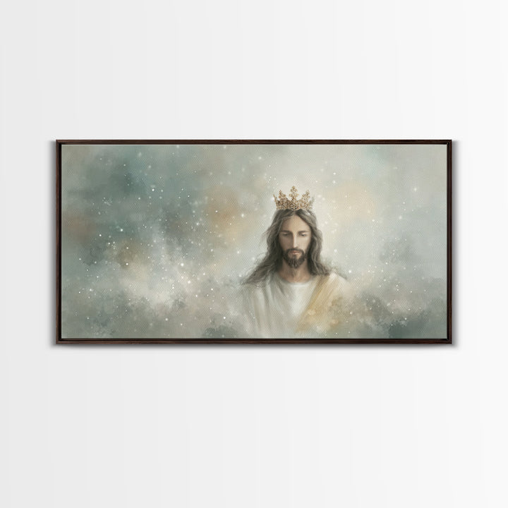 Majestic Light, Framed Canvas Print, Christian Art Canvas, Jesus Painting, Modern Christian Art, Christian Art, Christmas Wall Art