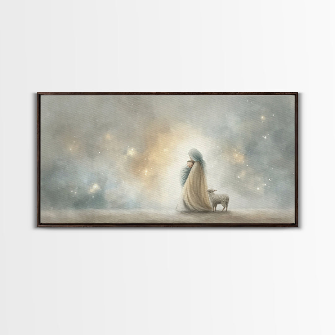Holy Night Crown | Framed Canvas Print | Christian Art Print | Jesus Painting | Christian Christmas Art | Christian Art Canvas | Christmas