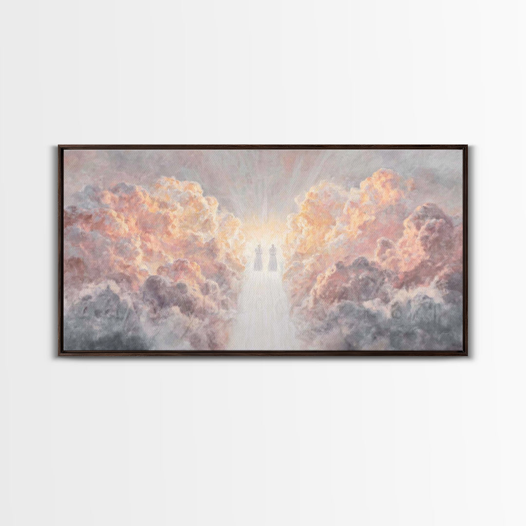 Radiant Messengers - Framed Canvas Print - Christian Christmas Art - Christian Painting - Framed Christian Art - Christmas Canvas Wall Art
