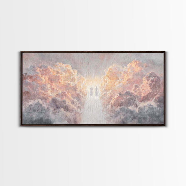 Radiant Messengers - Framed Canvas Print - Christian Christmas Art - Christian Painting - Framed Christian Art - Christmas Canvas Wall Art