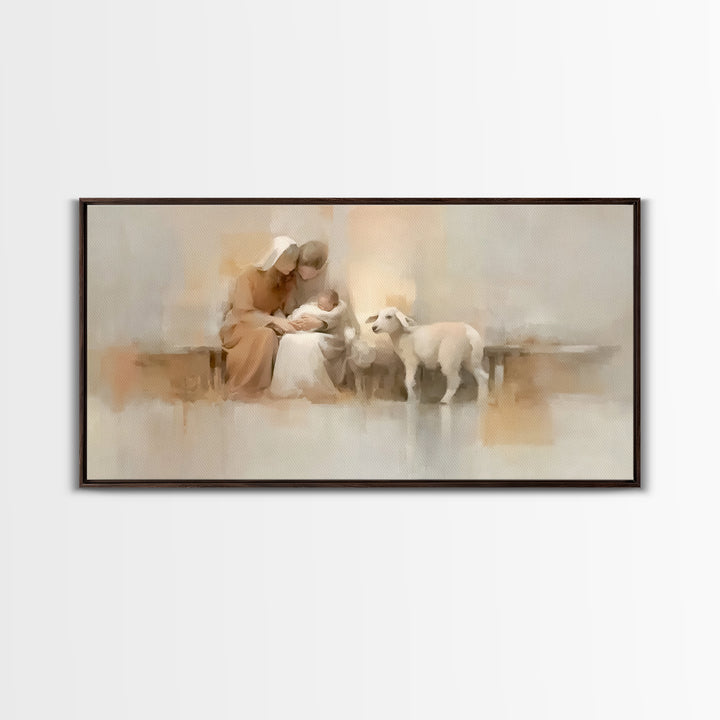 Holy Family Calm – Framed Canvas Print – Christian Wall Art – Christian Christmas Art – Christian Art Canvas – Christmas Art – Christian De