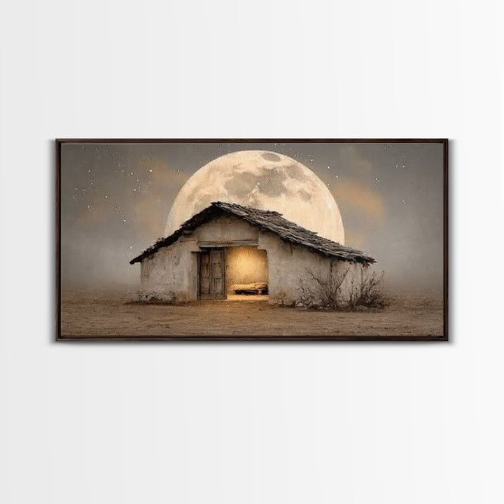 Bethlehem Stillness – Framed Canvas Print – Christian Christmas Art – Christian Art Canvas – Christian Wall Art – Christian Decor – Christm