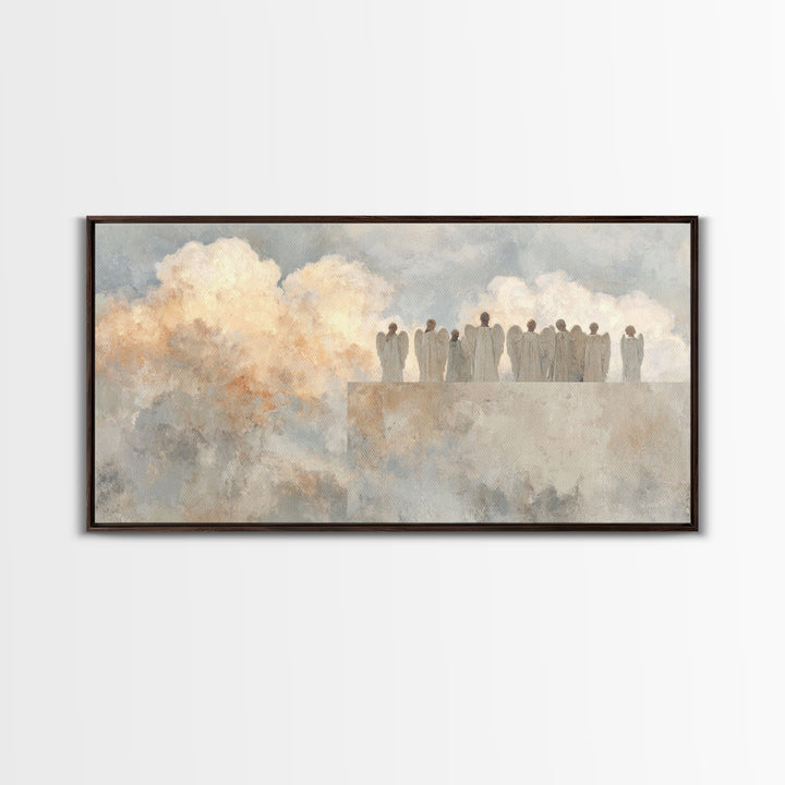 Dawn Of Promise - Framed Canvas Print - Christian Art Work - Christmas Art Framed - Moody Christmas Art - Christian Wall Art - Modern Chris