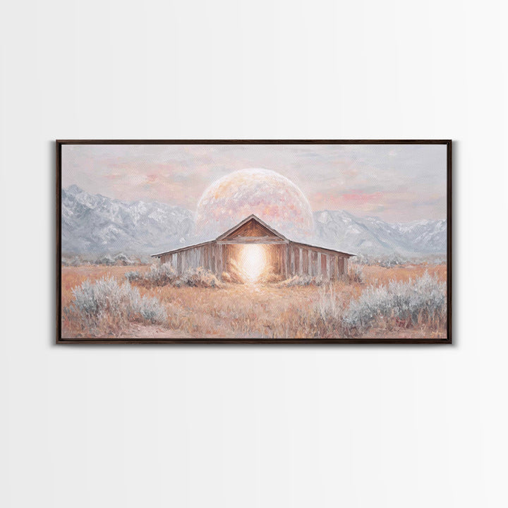 Radiant Manger Sky – Framed Canvas Print – Christian Christmas Art – Christian Wall Art – Christmas Art – Christian Art Canvas – Christian