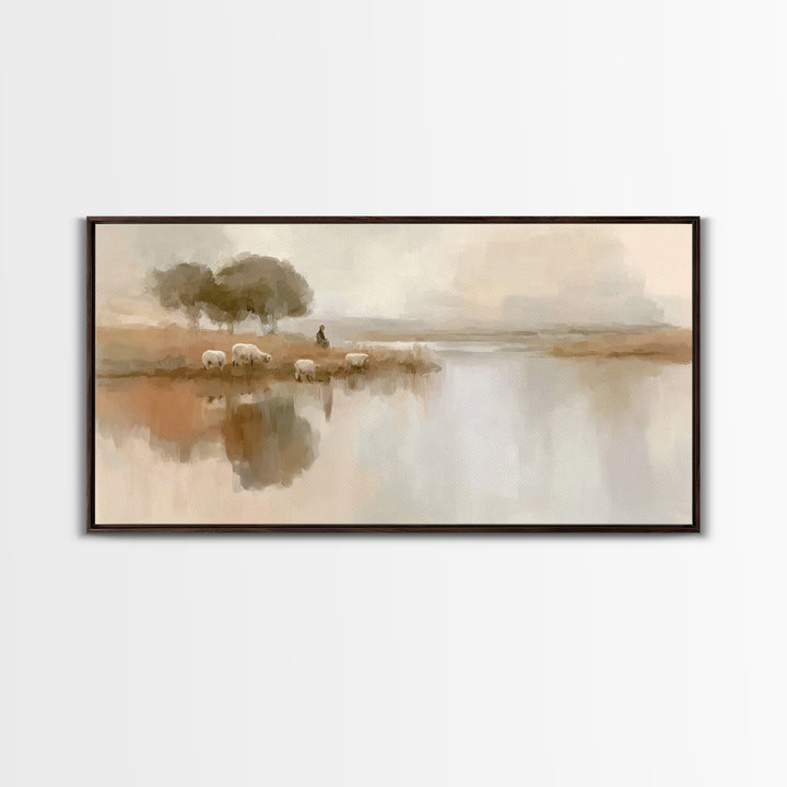 Fields Of Mercy, Framed Canvas Print, Christian Art Canvas, Christian Wall Art, Christian Christmas Art, Jesus Painting, Christmas Art Prin