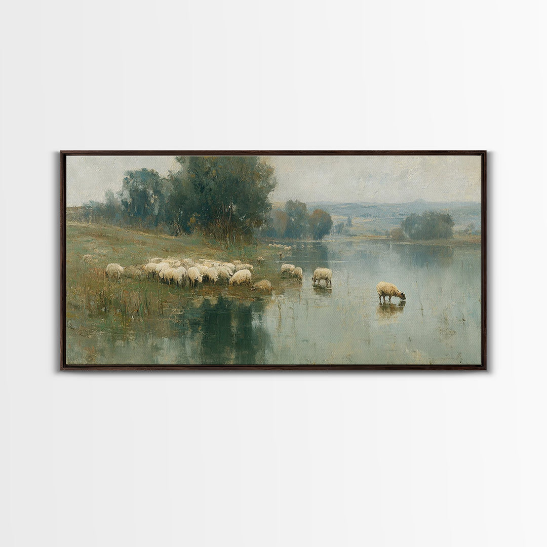Still Waters Peace | Framed Canvas Print | Christian Wall Art | Christian Art Canvas | Christian Art | Christian Paintings | Christian Deco
