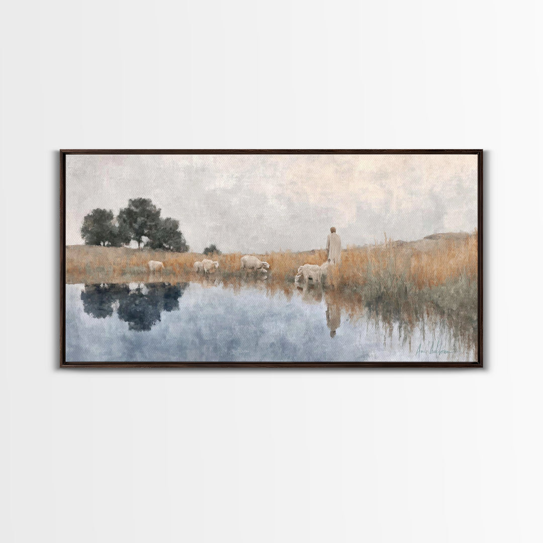 Graceful Meadow – Framed Canvas Print – Christian Wall Art – Christian Art Canvas – Christian Art Prints – Christian Decor – Modern Christi