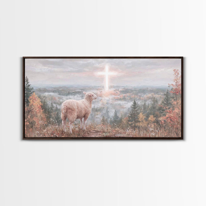 Radiant Crosslight – Framed Canvas Print – Christian Wall Art – Christian Art Canvas – Christian Art Painting – Christian Decor – Christian
