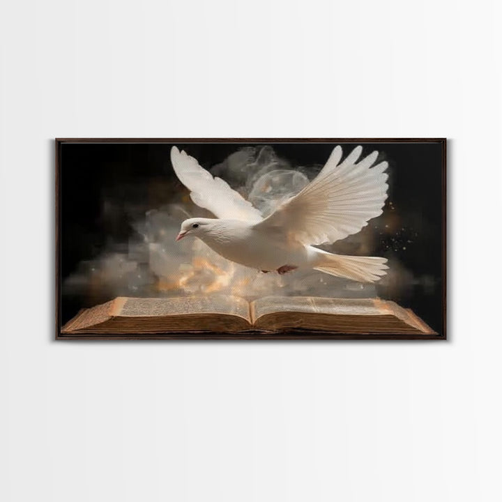 Spirit Fire – Framed Canvas Print – Christian Wall Art – Christian Art Canvas – Jesus Painting – Christian Art Gift – Moody Christian Art