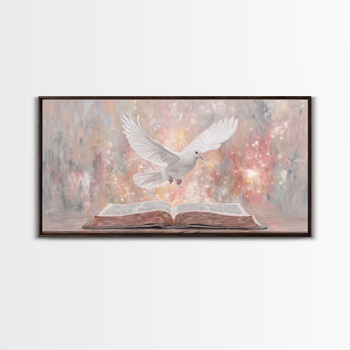 Dove of Peace | Framed Canvas Print | Christian Wall Art | Christian Art Canvas | Modern Christian Painting | Christian Christmas Art | Chr