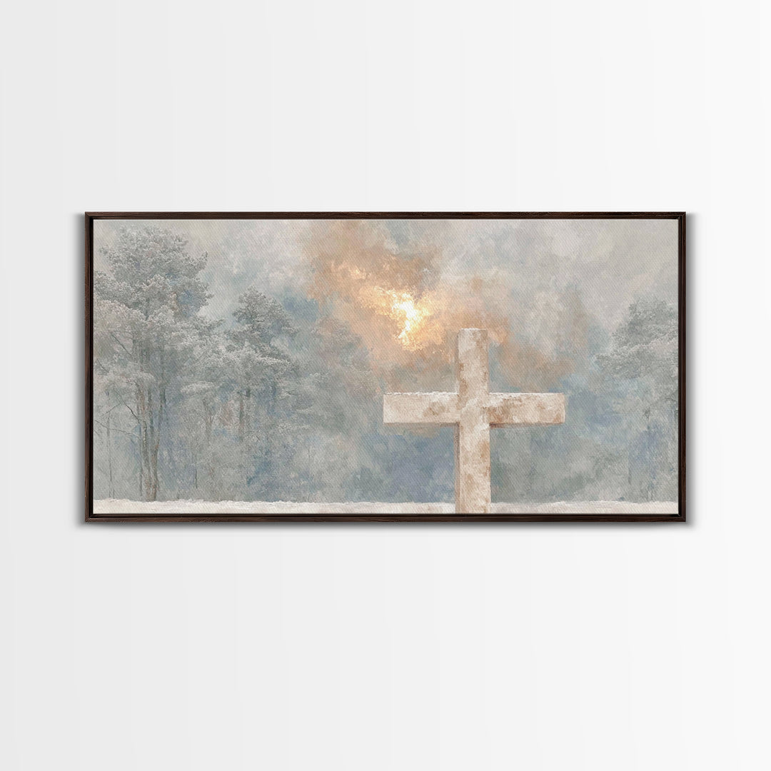 Holy Dawn – Framed Canvas Print – Christian Wall Art – Christian Art Canvas – Christmas Art – Christian Christmas Art – Subtle Christian Ar