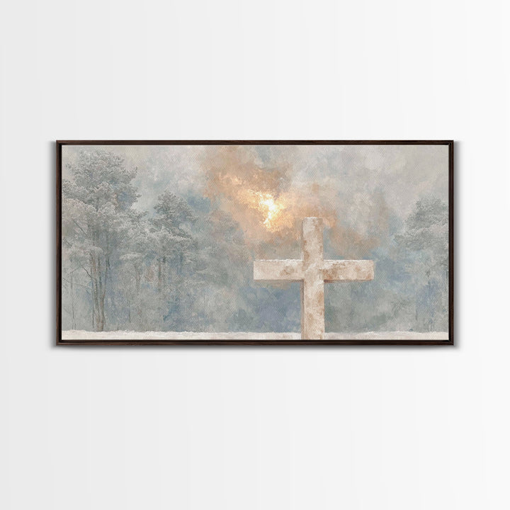 Holy Dawn – Framed Canvas Print – Christian Wall Art – Christian Art Canvas – Christmas Art – Christian Christmas Art – Subtle Christian Ar
