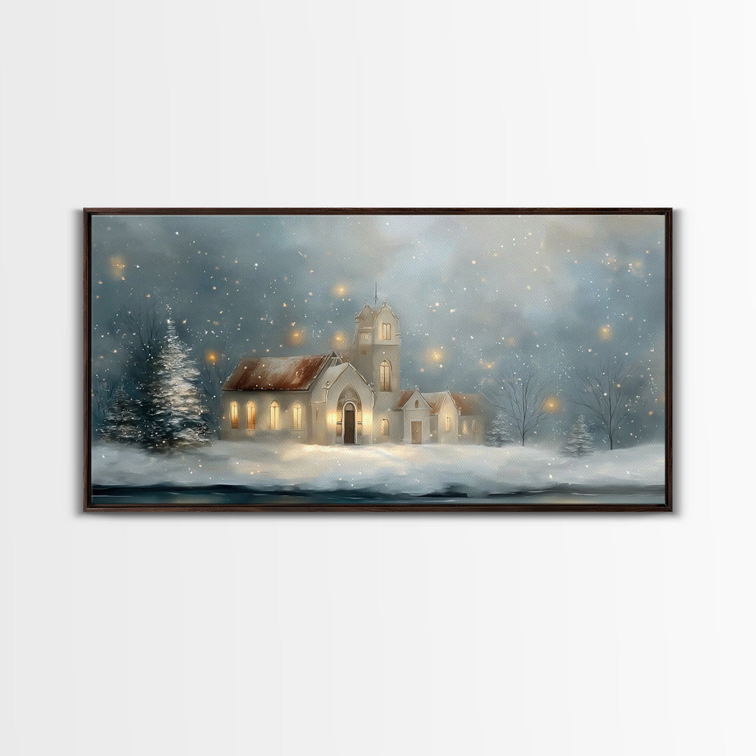 Cathedral Of Light – Framed Canvas Print – Christian Art Canvas – Modern Christian Art – Christmas Wall Art – Christian Gift – Christian De