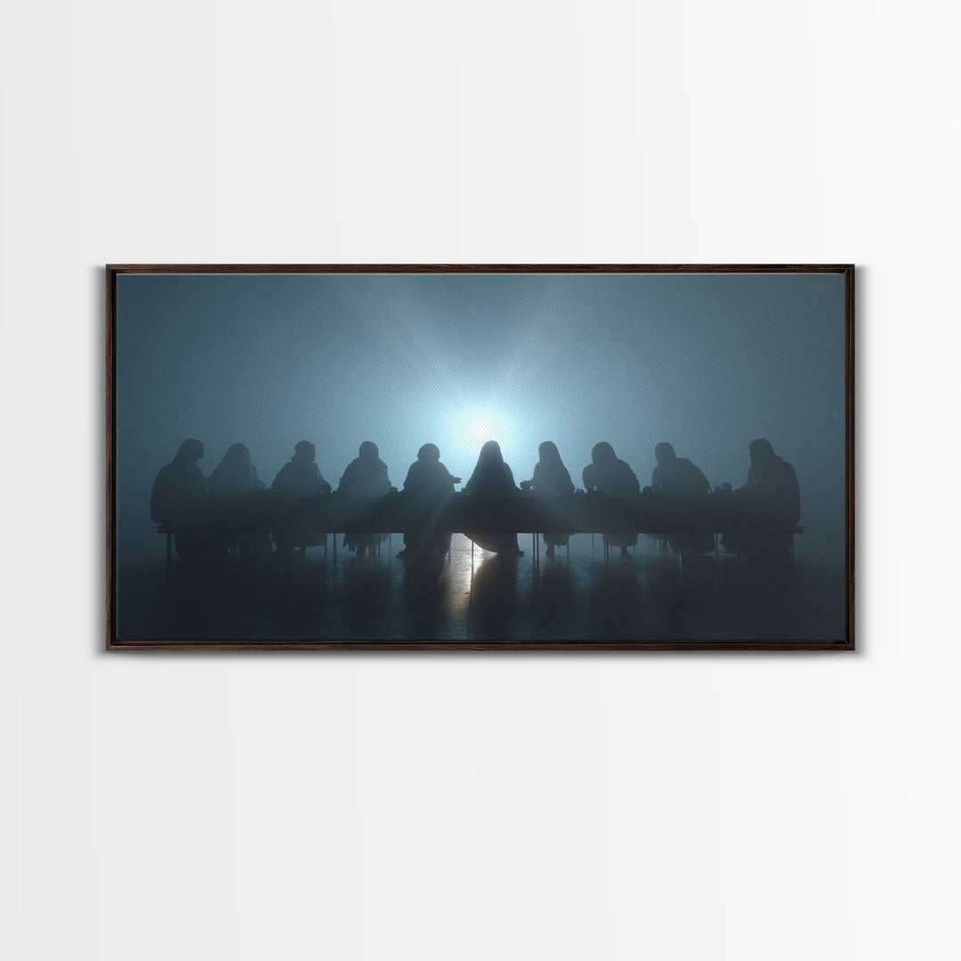 Sacred Gathering - Framed Canvas Print - Christian Wall Art - Jesus Painting - Christian Art Canvas - Christian Christmas Art