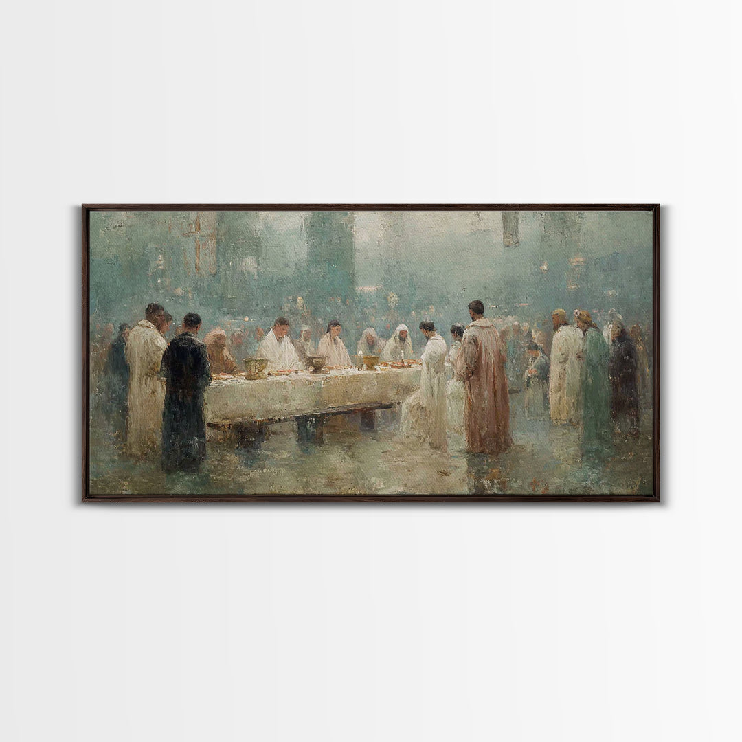 Gathered In Light | Framed Canvas Print | Christian Wall Art | Christian Art Print | Abstract Christian Art | Christian Art Canvas | Jesus