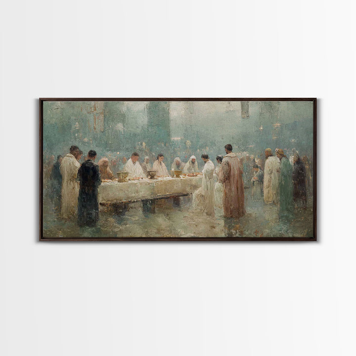 Gathered In Light | Framed Canvas Print | Christian Wall Art | Christian Art Print | Abstract Christian Art | Christian Art Canvas | Jesus