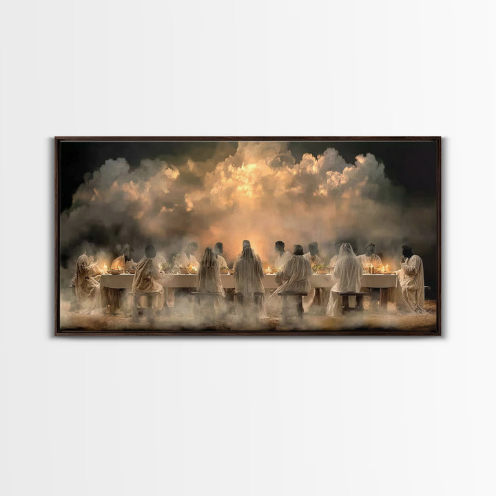 Sacred Banquet – Framed Canvas Print – Christian Art Canvas – Christian Wall Art – Vintage Christian Art – Jesus Painting – Christian Chris
