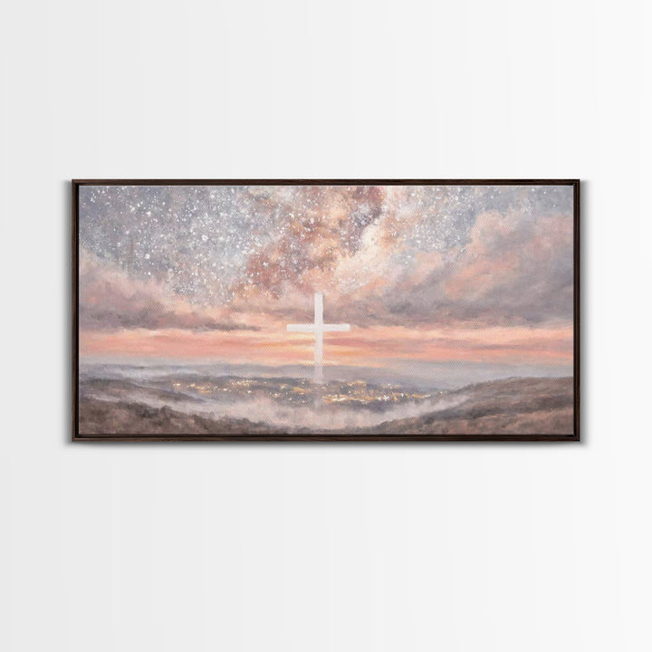 Heavenly Dawn – Framed Canvas Print – Christian Wall Art – Christian Art Canvas – Jesus Painting – Christian Christmas Art – Christian Deco