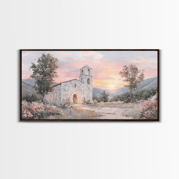 Radiant Chapel – Framed Canvas Print – Christian Art Work – Christian Wall Art – Modern Christian Art – Jesus Art Print – Christmas Art Pri