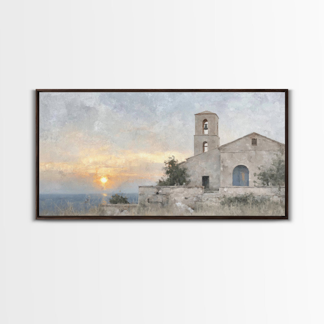 Hillside Sanctuary – Framed Canvas Print – Christian Art Canvas – Christian Wall Art – Christian Art Print – Christmas Wall Art – Unique Ch