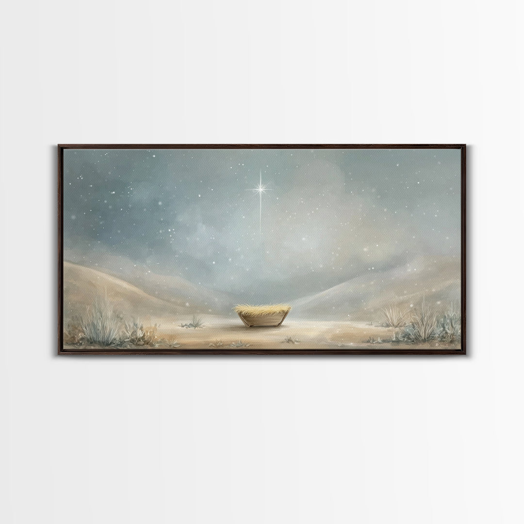 Star Of Hope – Framed Canvas Print – Christian Wall Art – Christian Art Canvas – Christmas Art – Christian Christmas Decor – Unique Christi