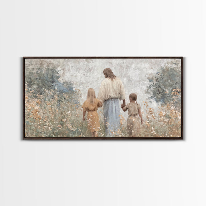 Graceful Path – Framed Canvas Print – Christian Art Canvas – Christian Wall Art – Minimalist Christian Art – Jesus Painting – Christian Art