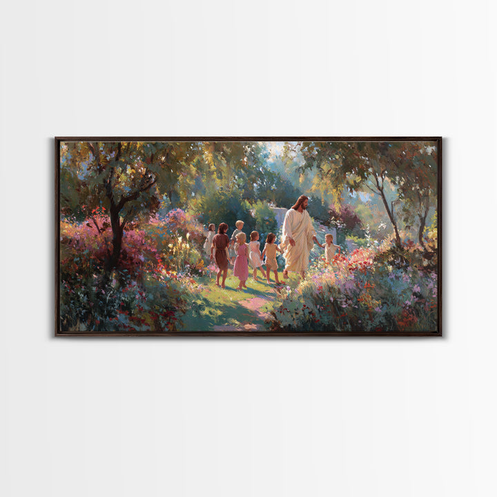 Children Of Hope | Framed Canvas Print | Christian Wall Art | Jesus Painting | Christian Art Canvas | Large Christian Art | Christian Chris